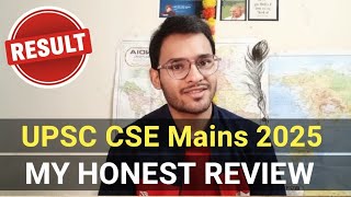 RESULT: MY UPSC CSE MAINS 2025 #upsc