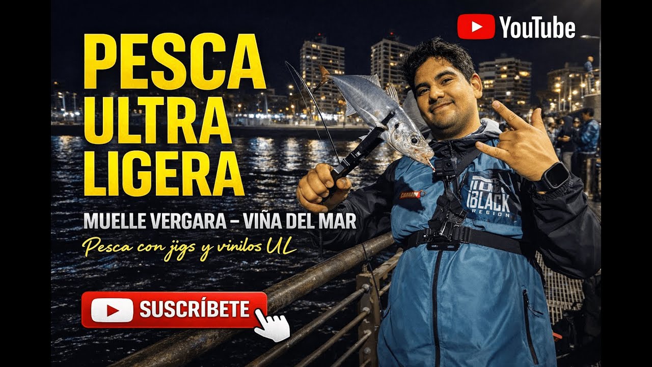 Pesca Vareada con Equipo ultra ligth muelle Vergara