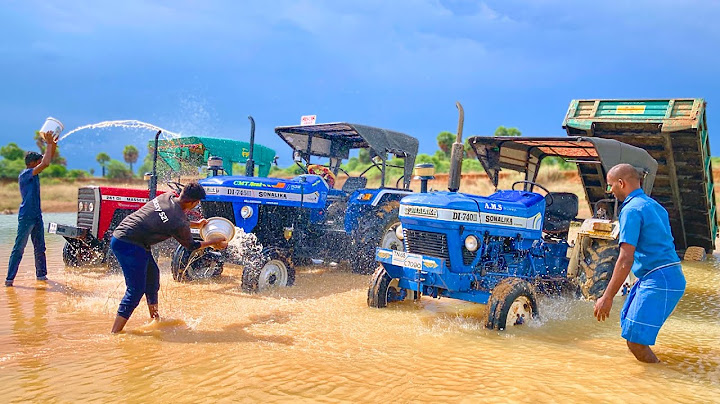 Washing My TATA Dump Truck | Swaraj 855 FE | New Holland 3630 4x4 | JCB 3DX | Bajaj Auto CNG in Pond