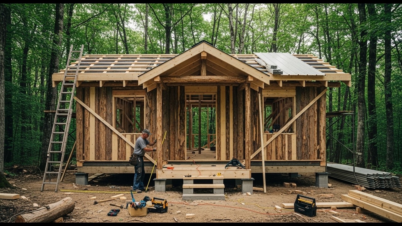 Он построил простую, но потрясающую хижину своими руками — вы не поверите результату