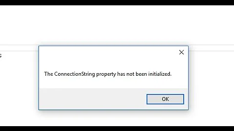 Connection property has not been initialized || Error Solved in 2 minutes