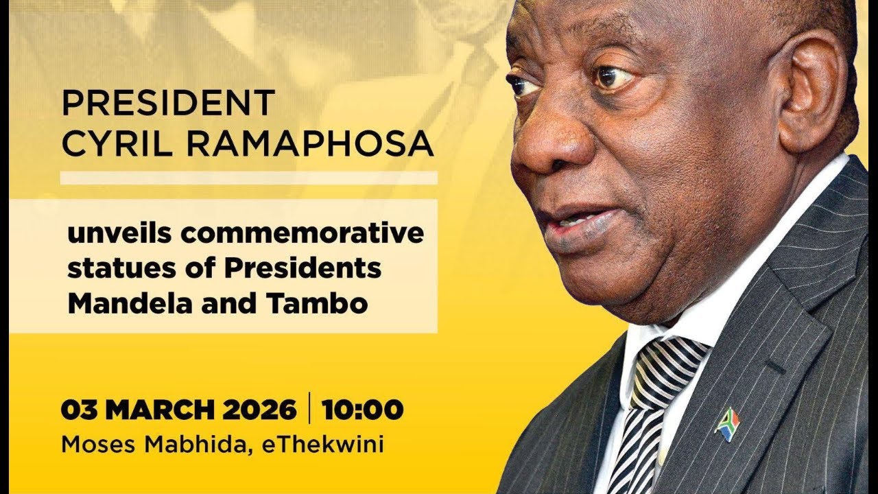 OFFICIAL UNVEILING OF DR NELSON MANDELA AND OR TAMBO STATUES