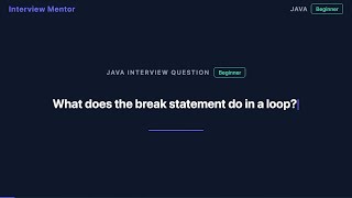 Java break Statement Explained in 90 Seconds
