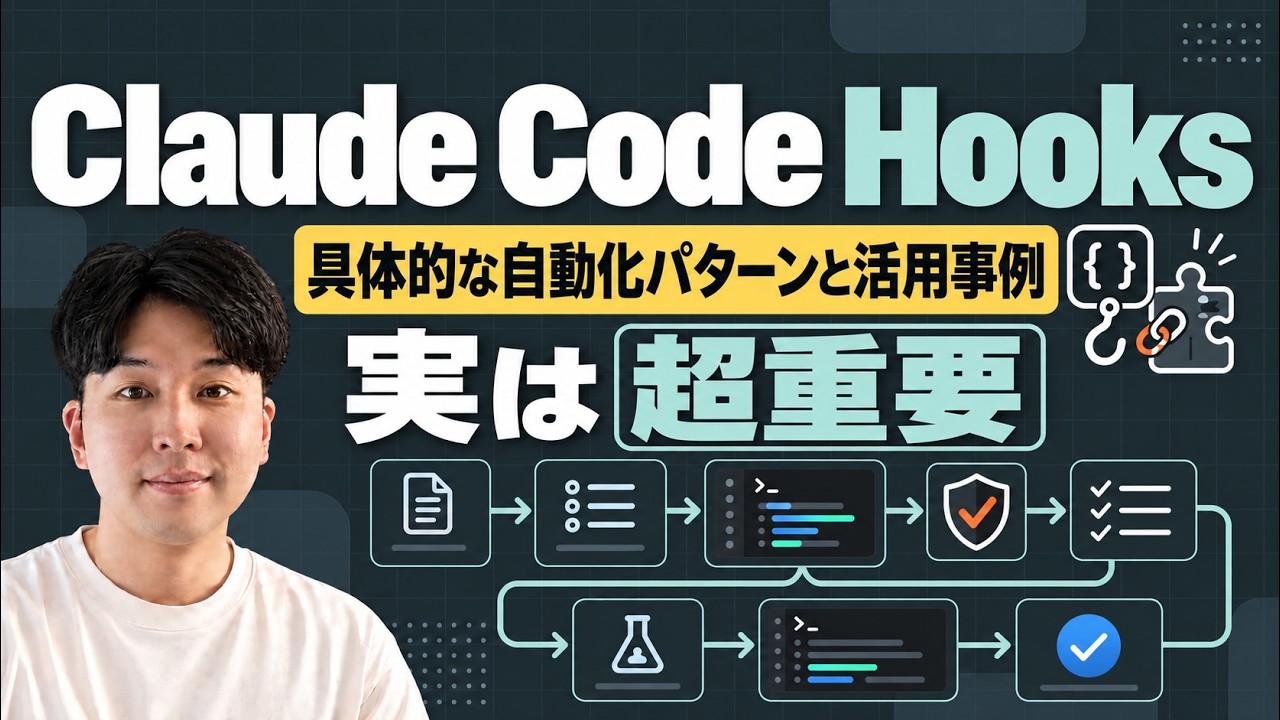 【Claude Code Hooks 基礎編】Claude Codeの Hooksが活きる活用事例と設定方法を徹底解説 - YouTube