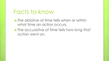 Latin Expressions of Time