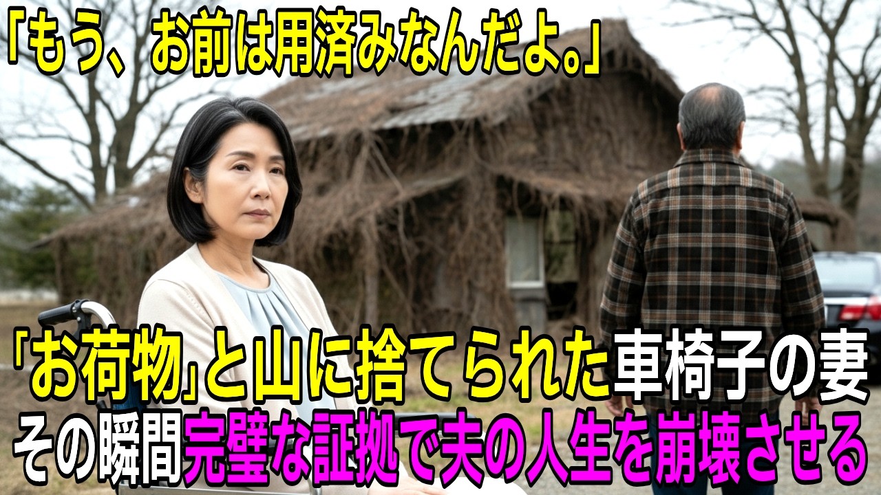 遺産目当てで車椅子の妻を山奥の廃屋に捨てた夫、わずか1時間後に自らの足で歩いて警察に現れ全てを失う羽目に | 感動エピソード | 老後の物語 | 家族の物語
