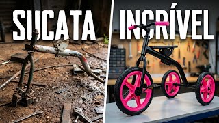 Fiz um tricículo com sucatas 