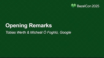 Opening Remarks - Tobias Werth & Mícheál Ó Foghlú, Google