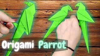 How To Make A Paper Parrot, Origami Parrot Step By Step, Macaw Bird