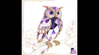 a #crystal #owl #paintbynumberapp #artwork