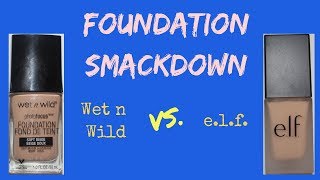 FOUNDATION SMACKDOWN | WET N WILD VS. E.L.F. | Breakups2Makeup