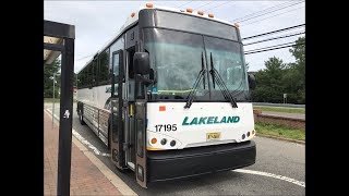 Lakeland Bus Lines HD 60fps: Riding 2017 MCI D4500CT 17195 [Parsippany to New York] 7/29/17