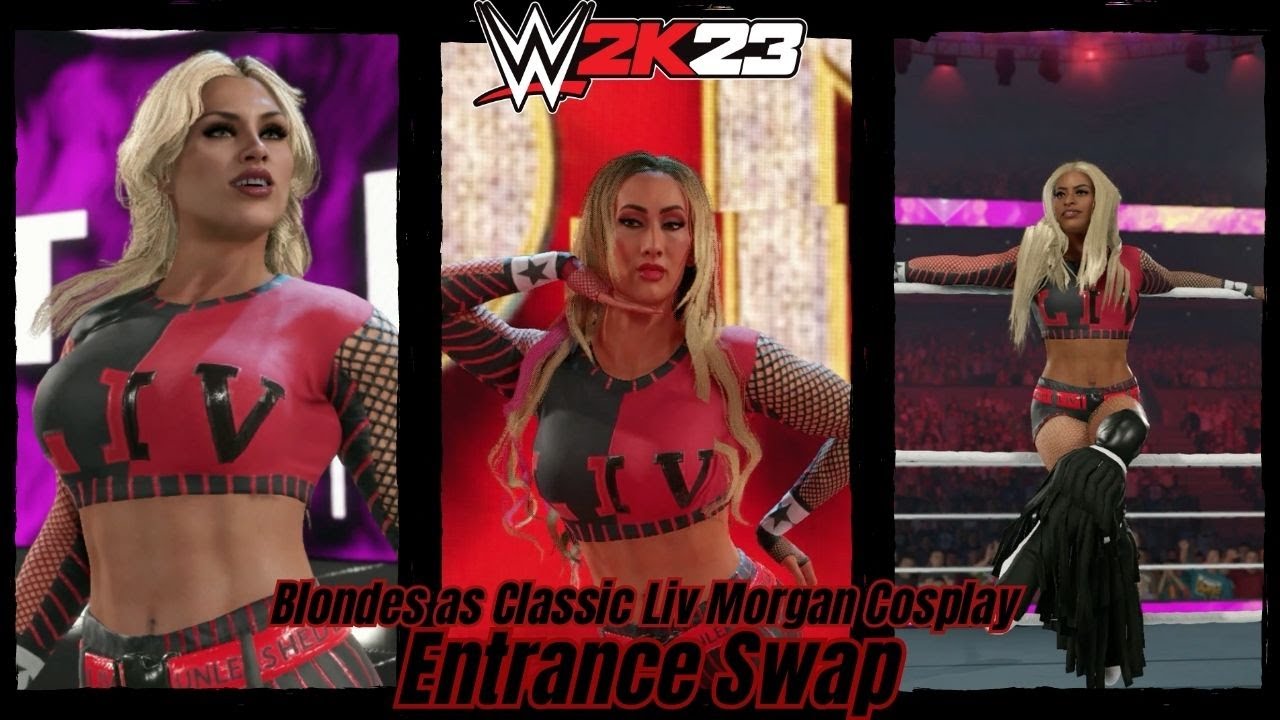 Blondes as Classic Liv Morgan Cosplay Entrance swap