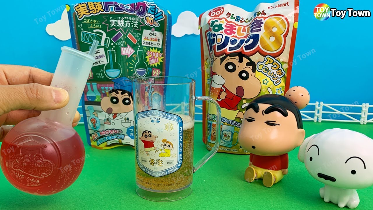 CRAYON SHIN CHAN Suprise Soda Powder Drink Cup with Water クレヨンしんちゃん 飲料