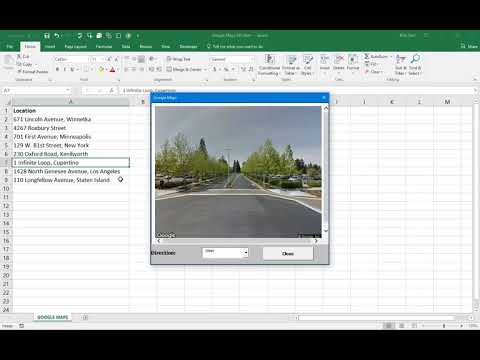 UPDATED!  Google Maps API with Excel