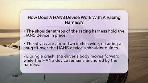 How Does A HANS Device Work With A Racing Harness? - Car Performance Pros