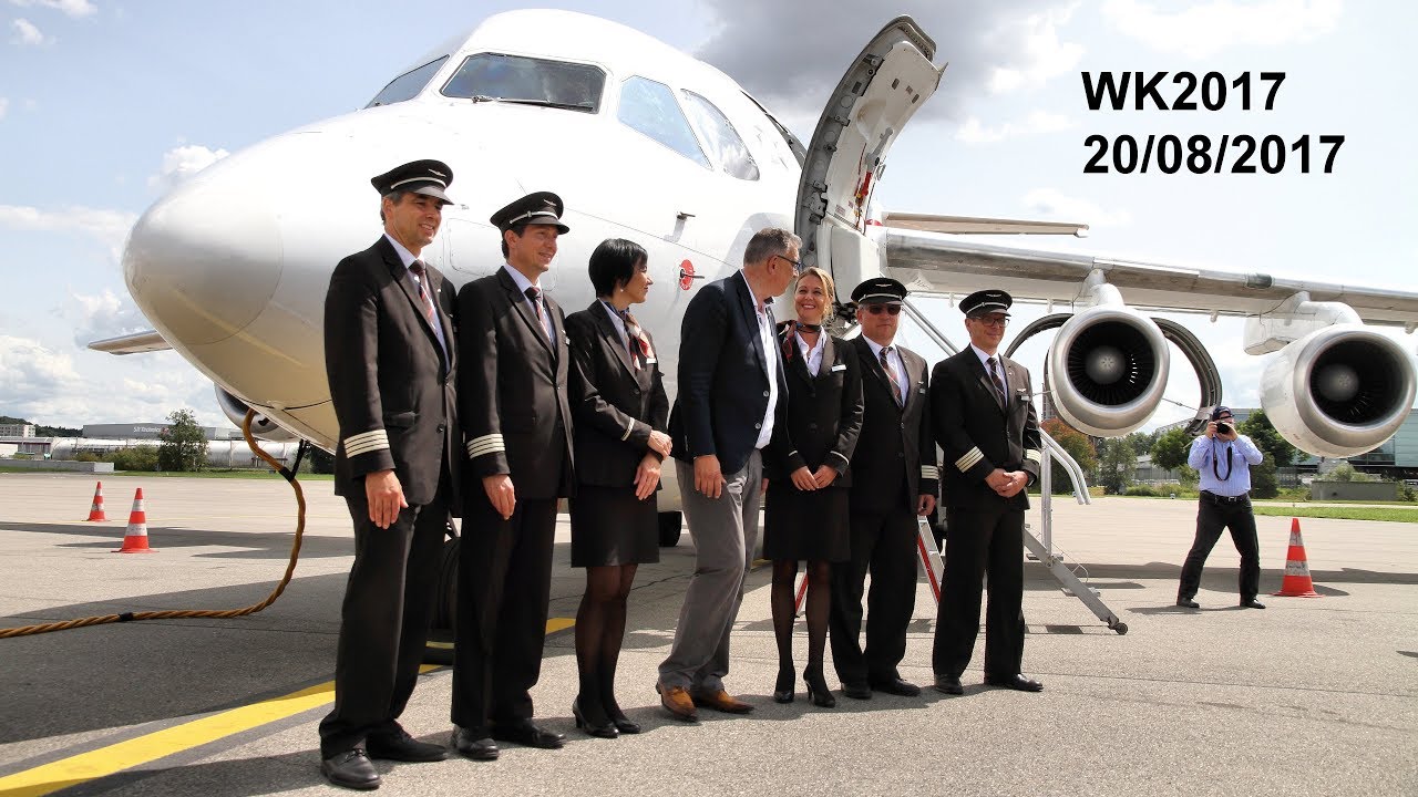 Last ever flight of an Avro RJ with Swiss