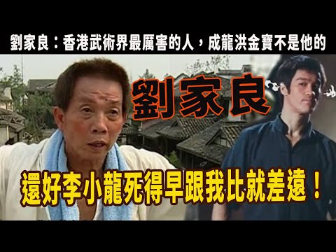 “武學泰斗”劉家良：黃飛鴻正統傳人，獻出無數功夫電影，被譽洪拳一代宗師，香港武術界最厲害的人，被張徹逼往外國不得回國，看不起李連杰，大罵成龍，稱還好李小龍死得早跟我比就差遠！原來是怕這個