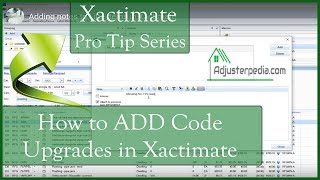 How to add code upgrades in xactimate ...