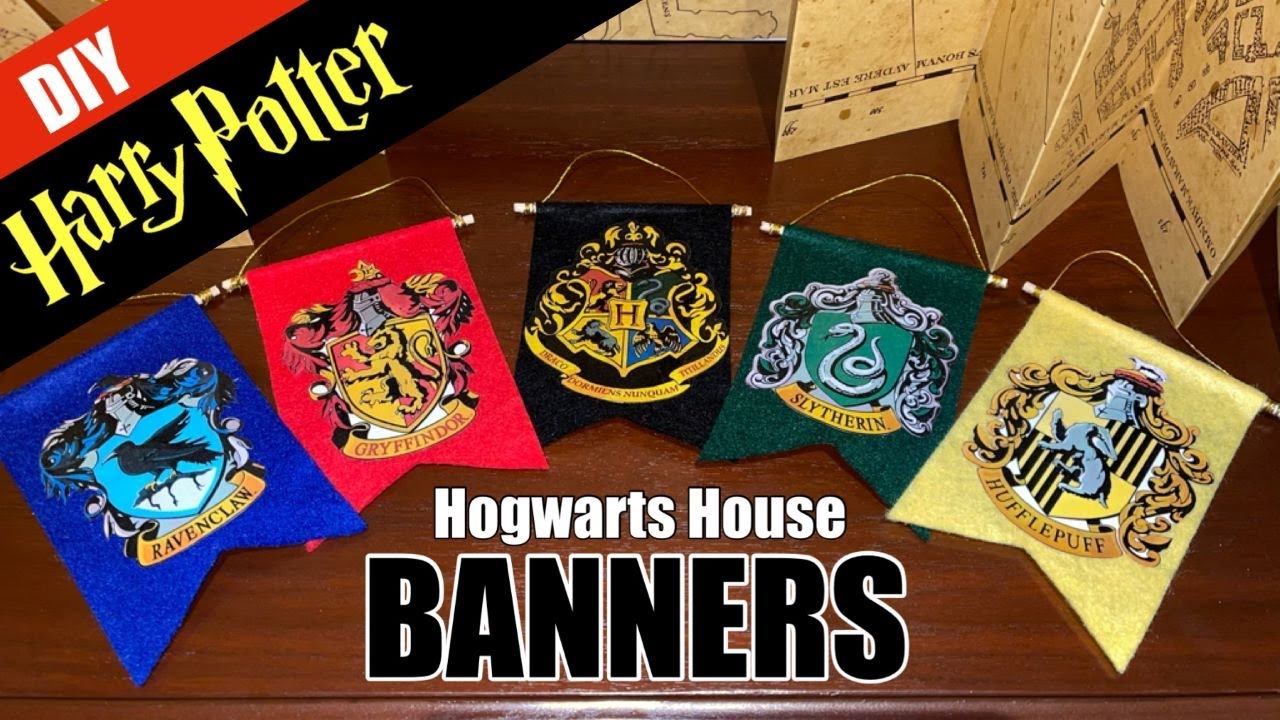 Harry Potter Hogwarts House Banners DIY - Paper Trail Design  Harry potter  theme party, Harry potter bday, Harry potter diy