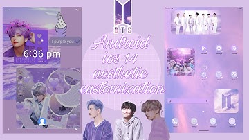 Make your android home screen aesthetic BTS theme