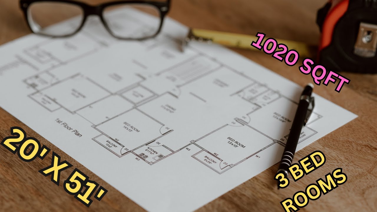 Smart and Stylish 20x51 House Plan | Efficient Design for Modern Living