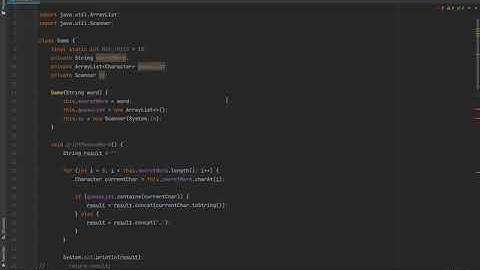 [Java video 12] Adam asmaca örneğindeki karmaşayı bir objeye taşımak