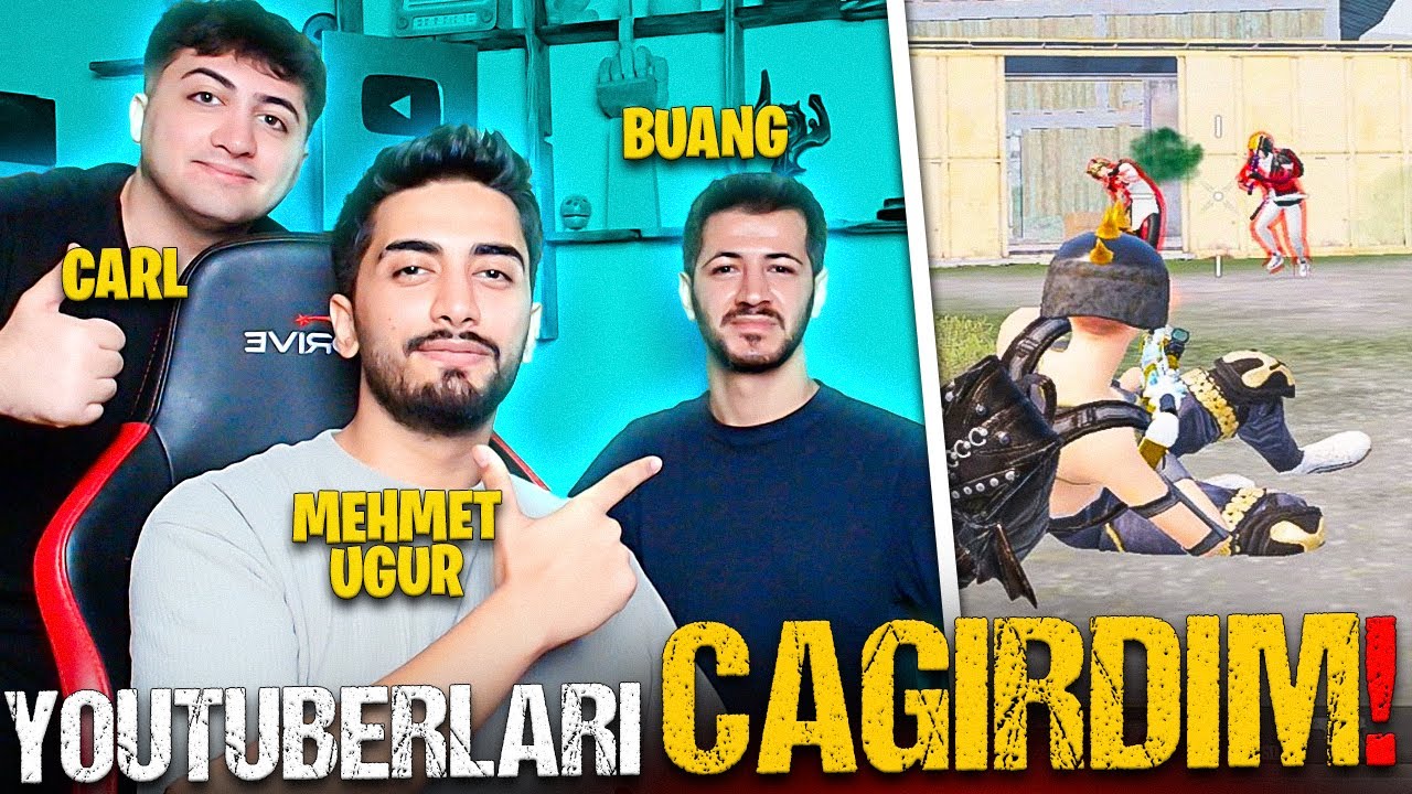 GERÇEK HAYATTA YOUTUBERLAR’I ÇAĞIRDIM! 4 KİŞİ MEYDAN OKUDU! | PUBG Mobile