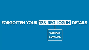 How to recover your log in details | 123-reg