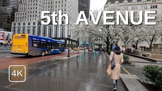 NEW YORK CITY Walking Tour (4K) 5th AVENUE