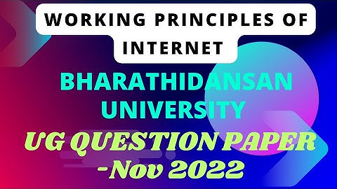 Working principles of internet ug question paper @questionpaperofficial 