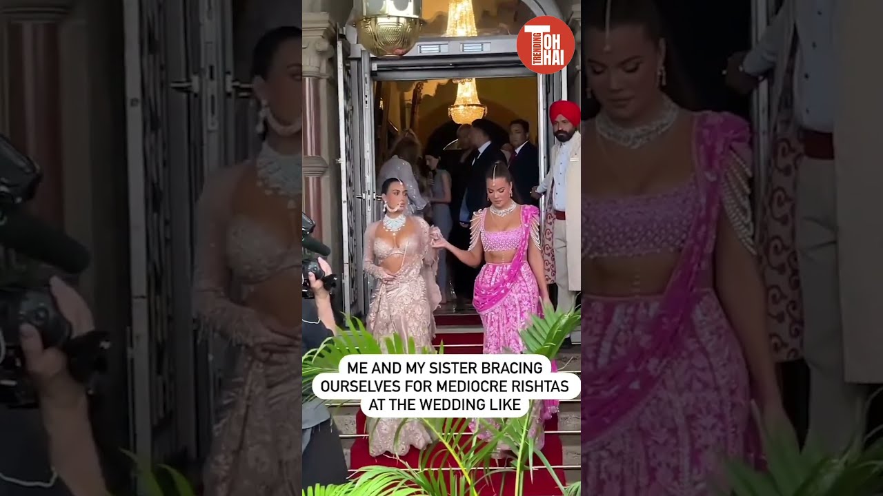 Kim and Khloé Kardashian sparkle in traditional Indian outfits at Ambani wedding 