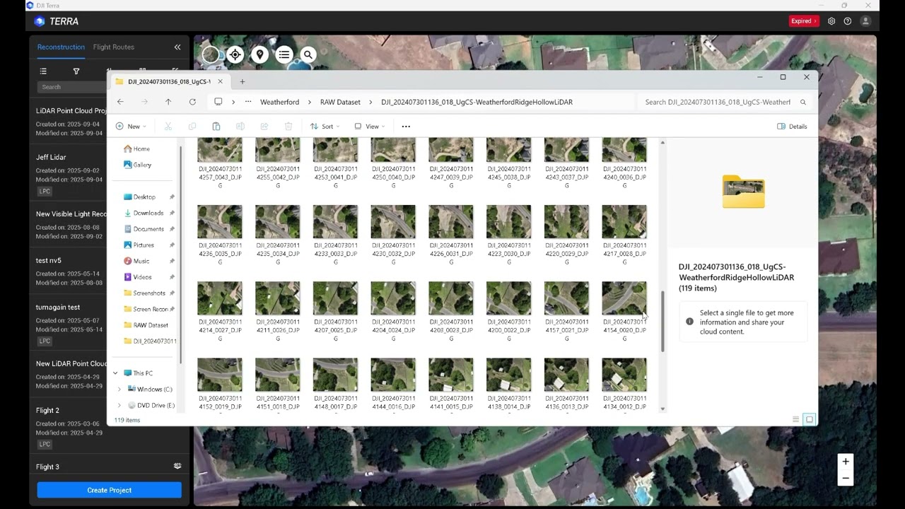 Processing L1 or L2 Lidar in DJI Terra 5.0.1