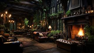 Wake Up in a Forgotten Castle - Rain Tapping the Windows & Fireplace Sounds to Sleep, Peaceful Study