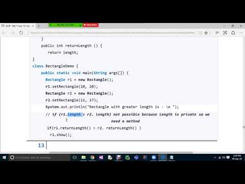 Accessing Private attributes from outside class in java | Week 07-g