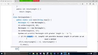 Accessing Private attributes from outside class in java | Week 07-g