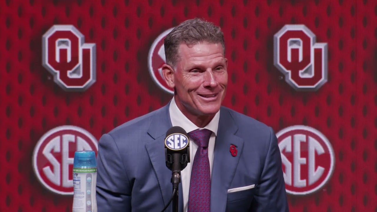 Brent Venables Oklahoma Sooners SEC Media Days Small Room