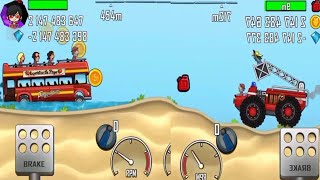 Hill Climbing Racing - School bus Vs Fire Truck Who Is Best performance Gameplay Walkthrough screenshot 5