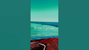 مَرَجَ الْبَحْرَيْنِ يَلْتَقِيَانِ بَيْنَهُمَا بَرْزَخٌ لَّا يَبْغِيَانِ   القارئ صلاح بو خاطر