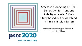 Stochastic Modeling of Tidal Generation for Transient Stability Analysis: A Case Study based on the