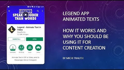How to animate text on a smart phone - Legend App