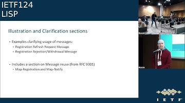 IETF 124: Locator/ID Separation Protocol (LISP) 2025-11-05 17:00