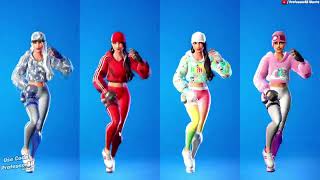 Fortnite True Heart Emote With All Ruby Styles Girl Skins Thicc