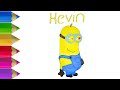 How to draw Minions Kevin Easy | drawing and colouring for kids #art #drawing #learning #how #minion