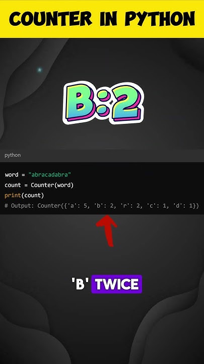 Counter in Python #python #pythonprogramming #coding - YouTube