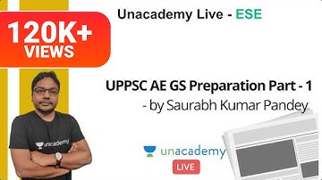 UPPSC AE GS Preparation Part - I | Saurabh Kumar Pandey