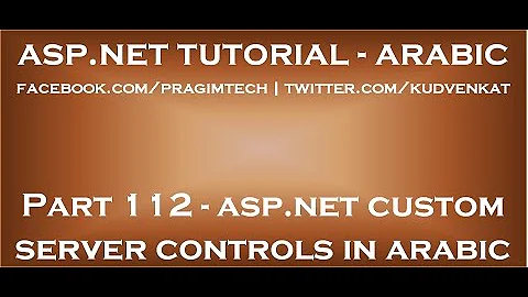 ASP NET custom server controls in arabic