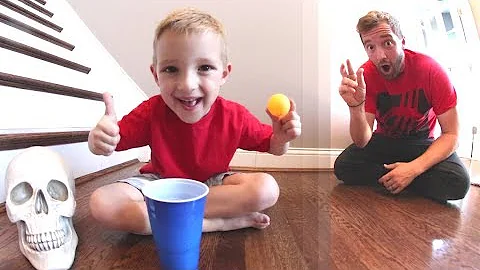 FATHER SON PING PONG TRICK SHOTS 2!
