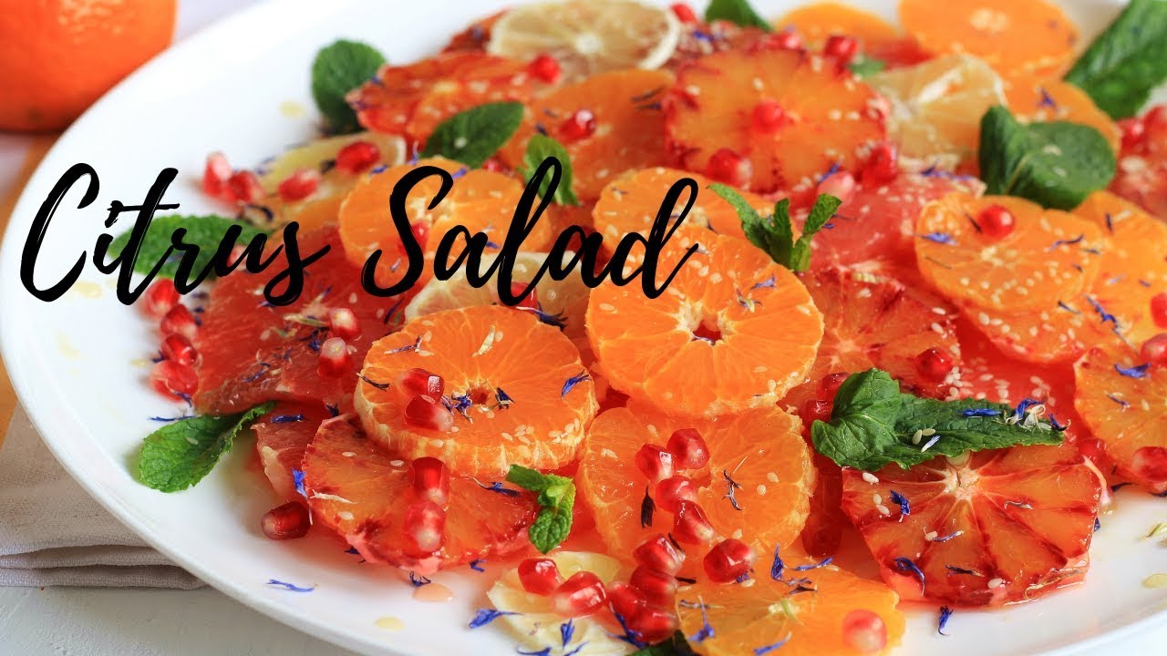 WINTER CITRUS SALAD RECIPE WITH HOMEMADE HONEY DRESSING |  INTHEKITCHENWITHELISA