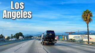 Los Angeles Freeway Drive 4K POV | Real Traffic Ambience | ASMR